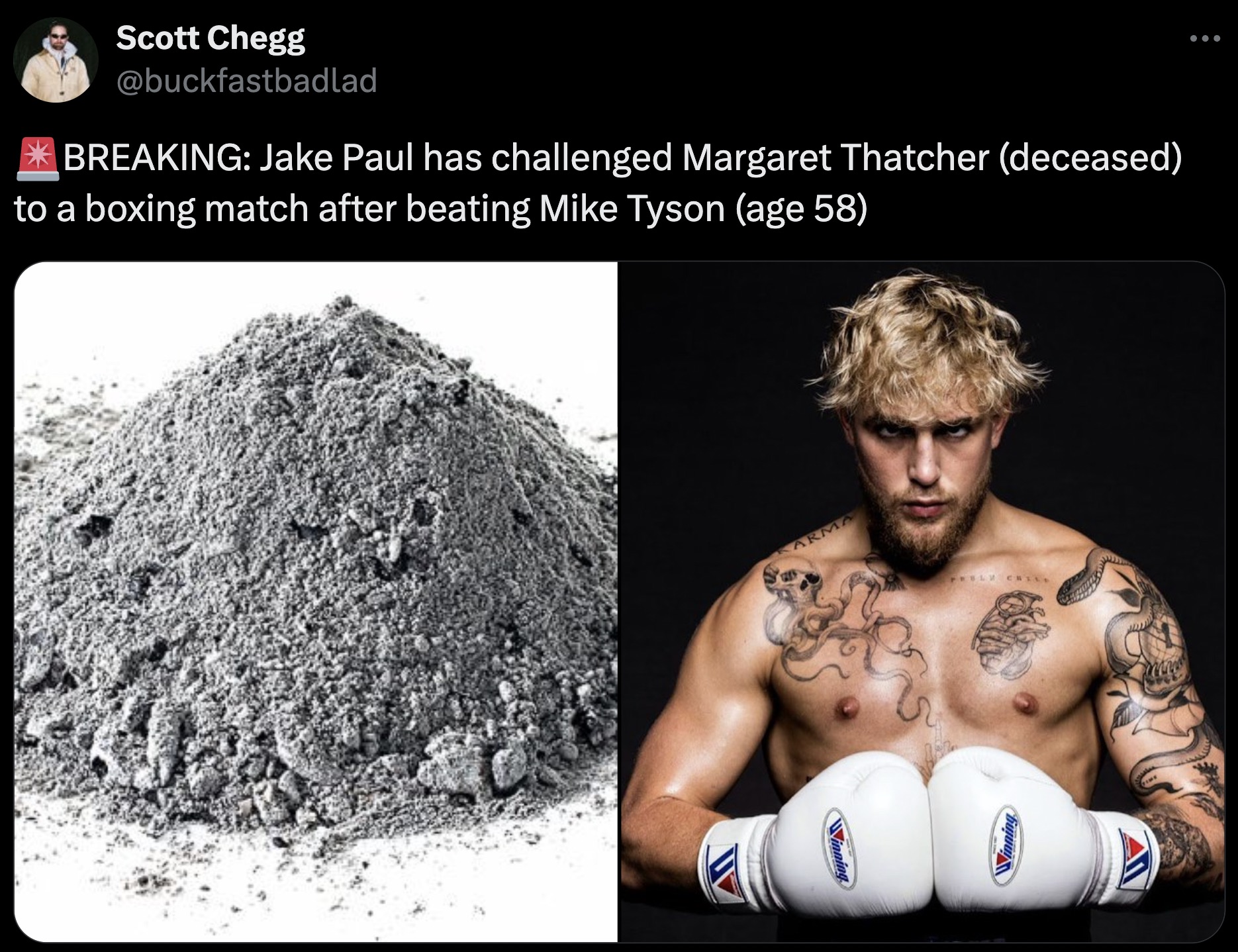 ksi boxing - Scott Chegg Breaking Jake Paul has challenged Margaret Thatcher deceased to a boxing match after beating Mike Tyson age 58 Winning